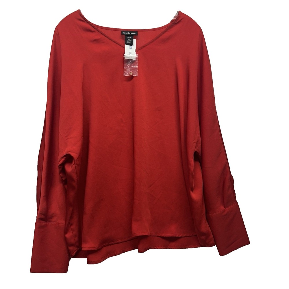 Lane Bryant Women's 14/16 Red Polyester Blouse Top NEW (G5)